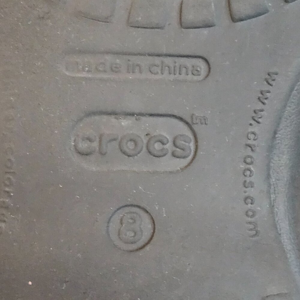Crocs Cleo Womens 8 Black Double Strap Slide Sandals Open Toe Flat - Picture 7 of 7